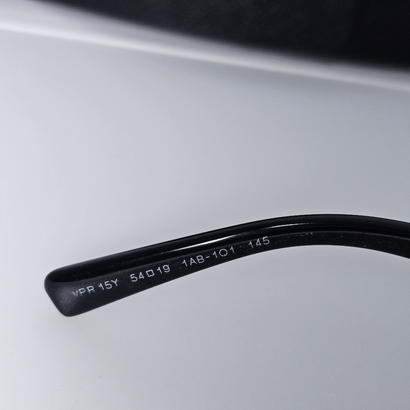 Prada Black Eyeglasses RX VPR 15Y 1AB 101 - Picture 4 of 11